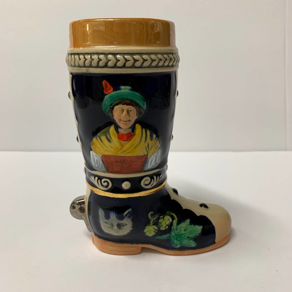 Goebel Boot‎ Beer Stein Style Vintage Vase Decorative